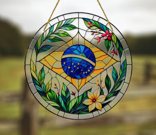 2D flat Brazil acrylic suncatcher